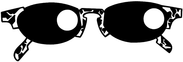 Sunglasses vinyl decal. Customize on line. Optical and Watches 067-0137